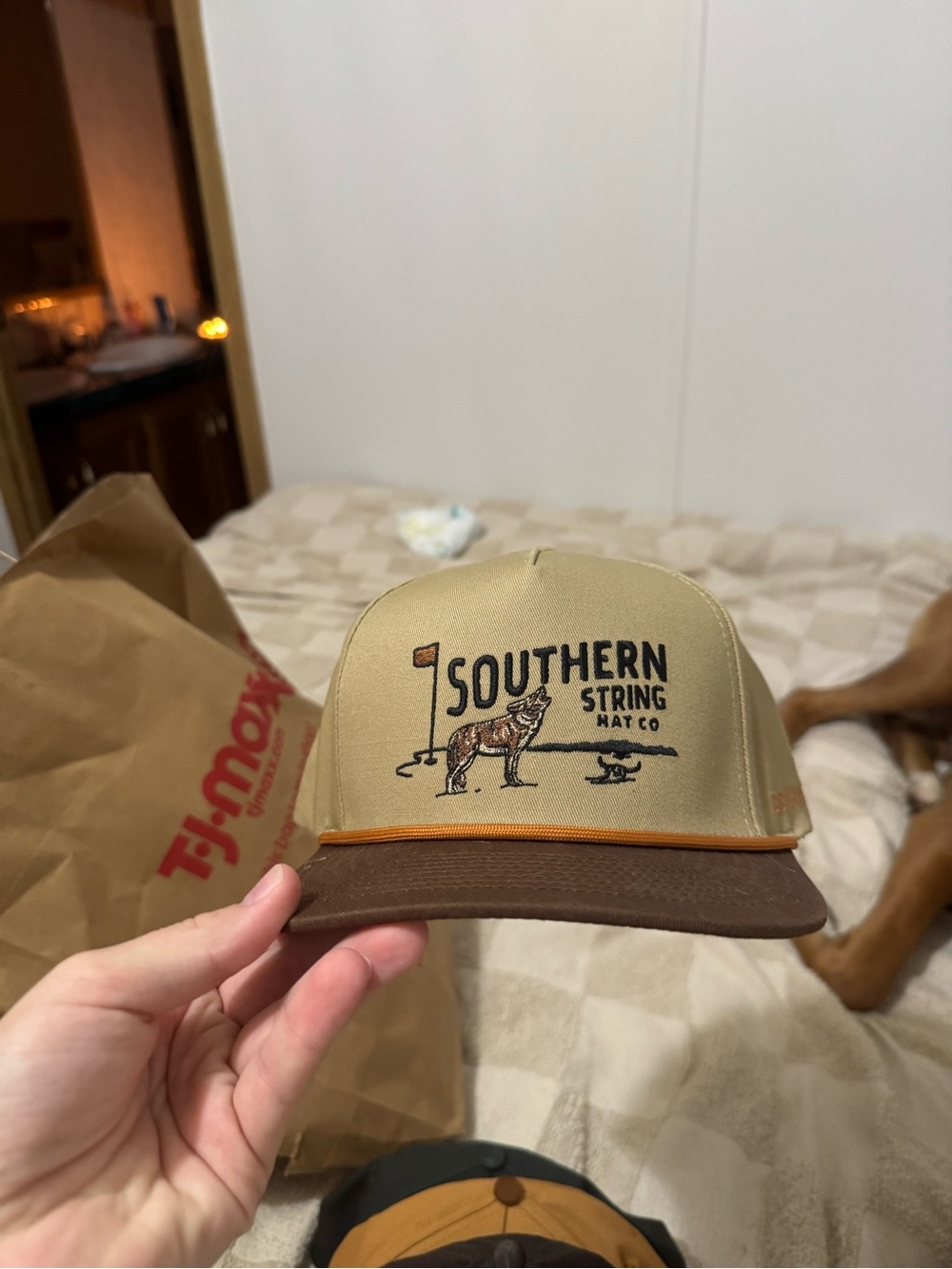 Southern String Tan and Brown Trucker Hat